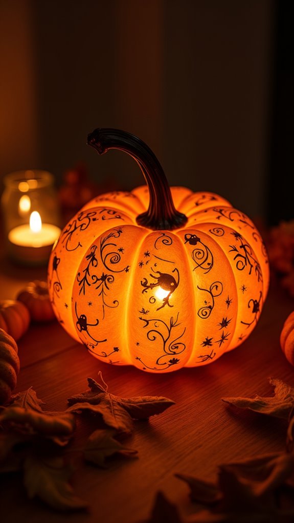charming hand painted halloween decor