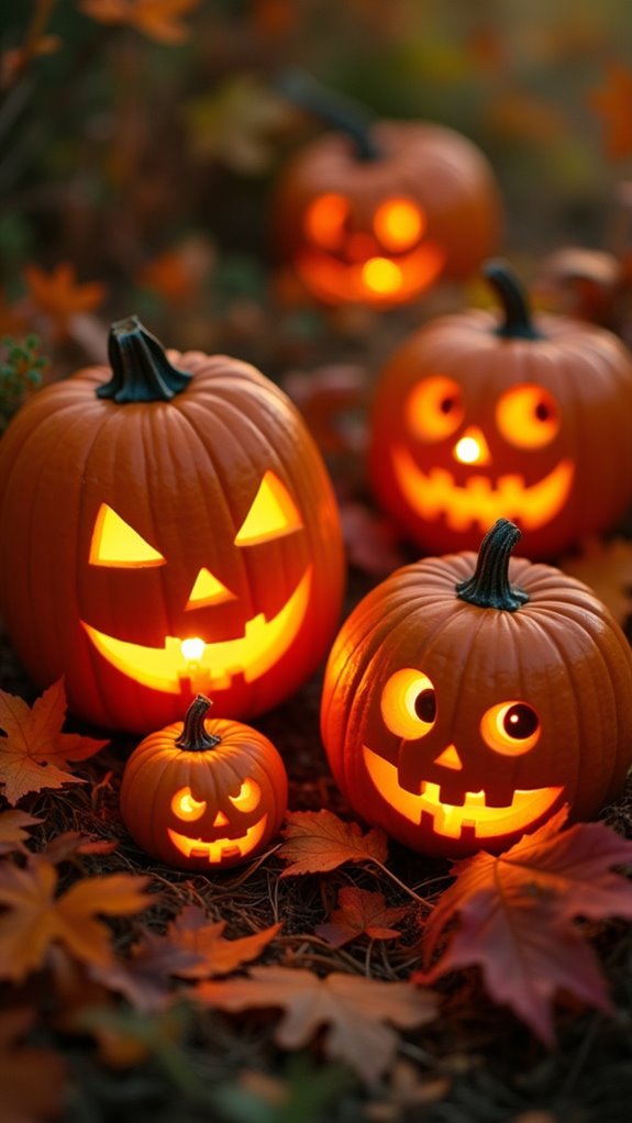 charming stacked pumpkin family