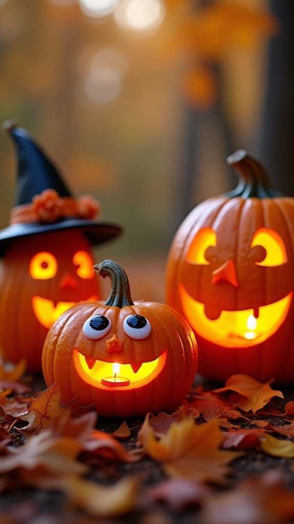 cheerful character pumpkin d cor