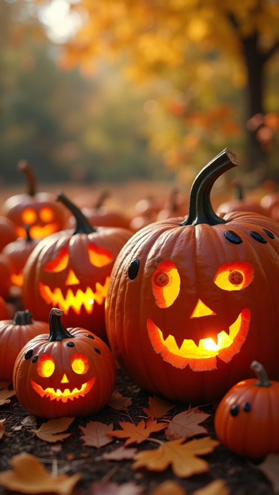 cheerful ladybug pumpkin decoration