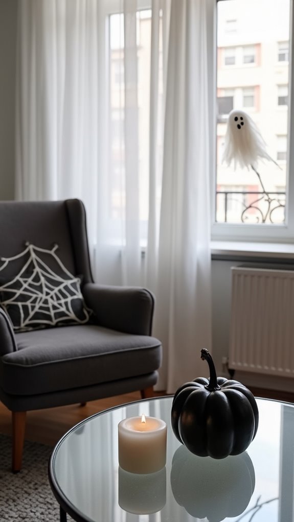 chic minimalist halloween decor
