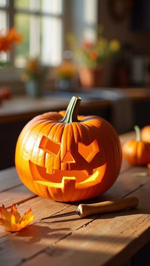 classic checkerboard pumpkin design