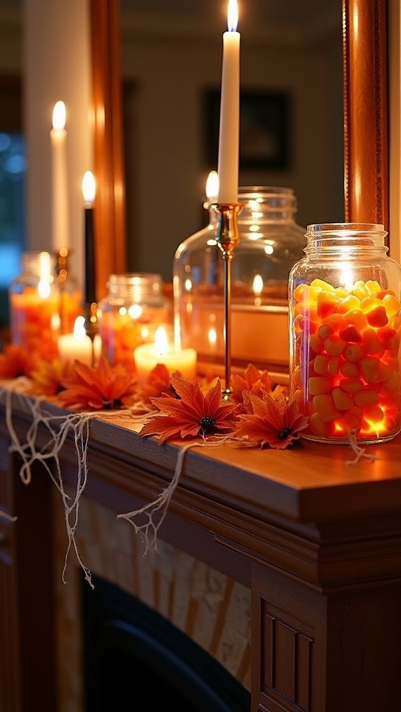 colorful candy corn display