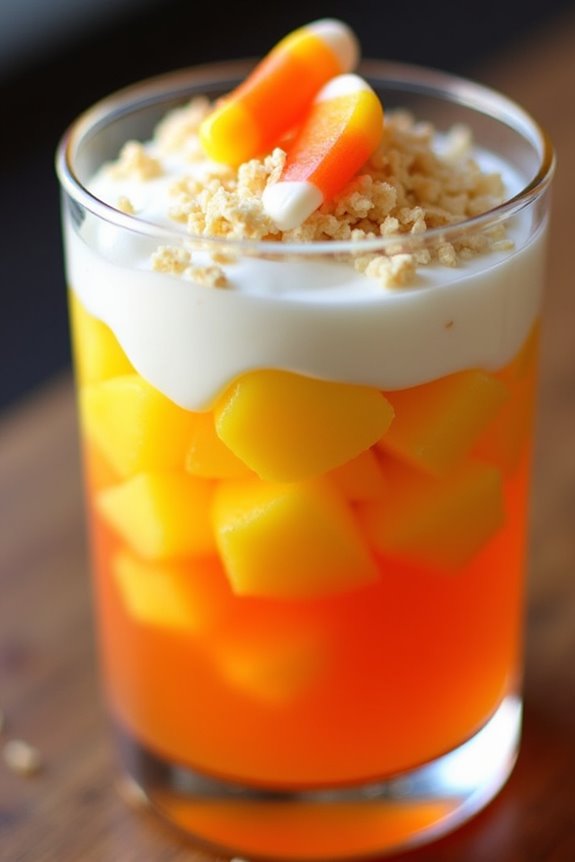 colorful halloween candy dessert