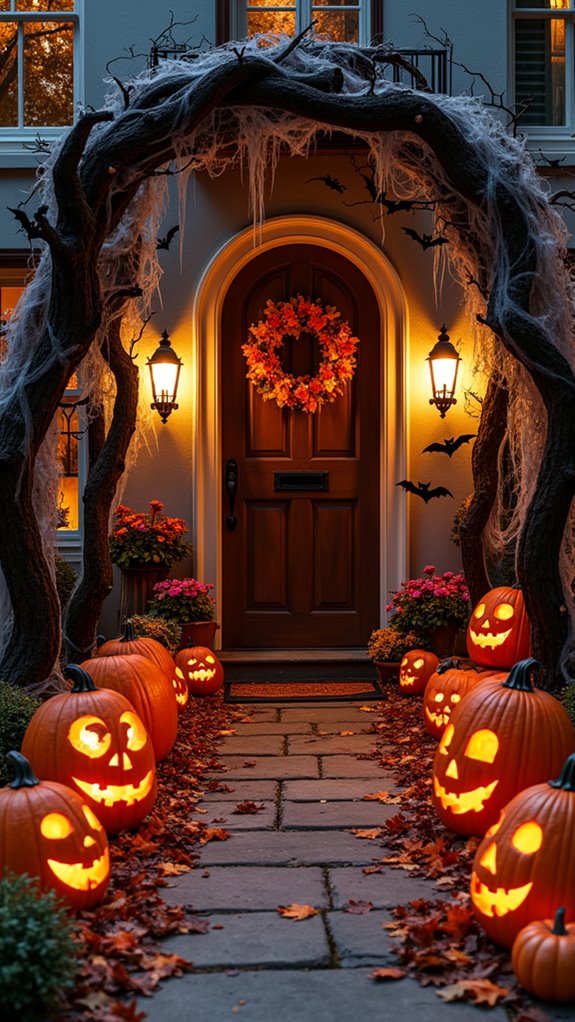 colorful halloween candy display