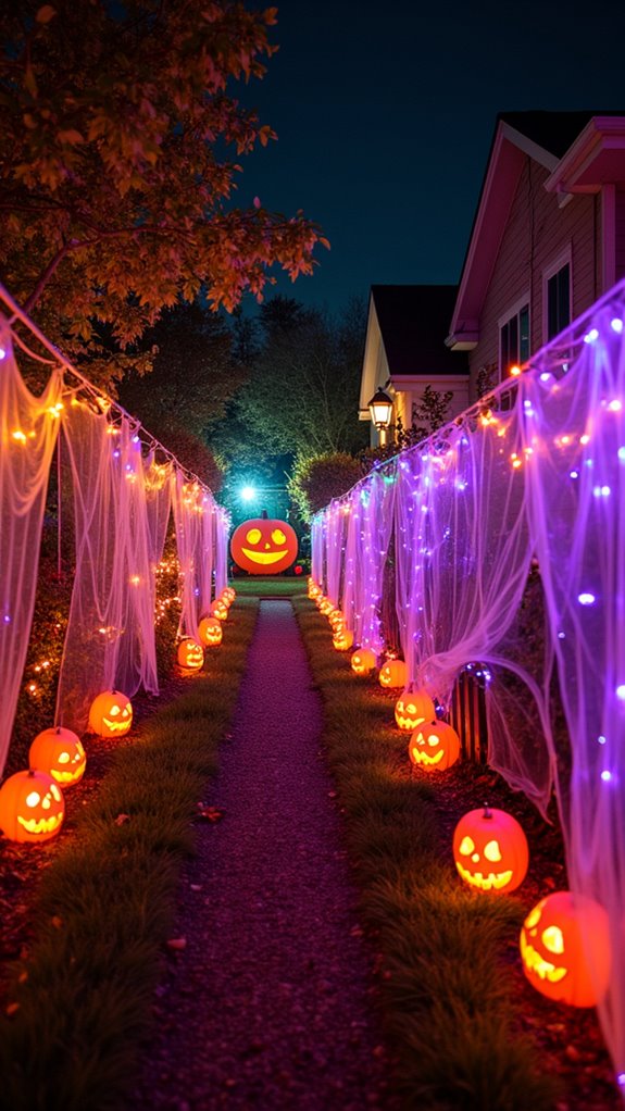 colorful halloween yard decorations