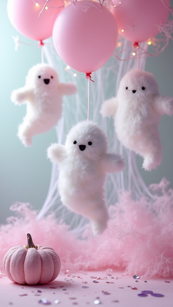 cotton candy ghost decorations
