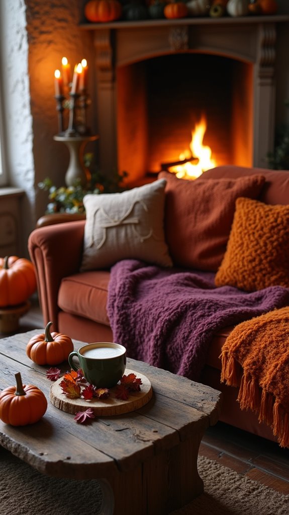 cozy autumn blankets added