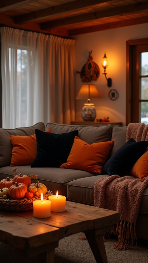 cozy autumn candle ambiance