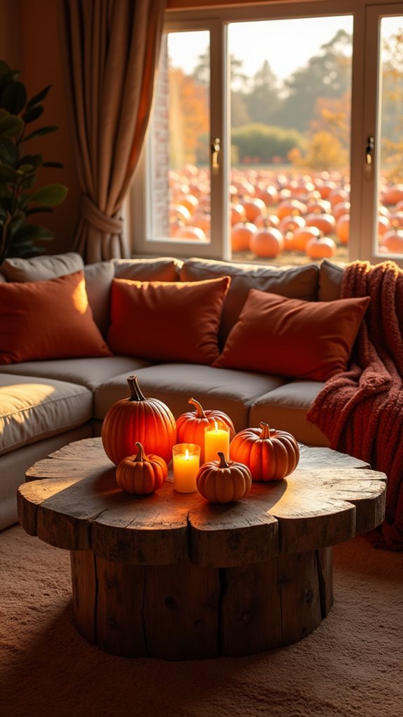 cozy autumn pumpkin decor