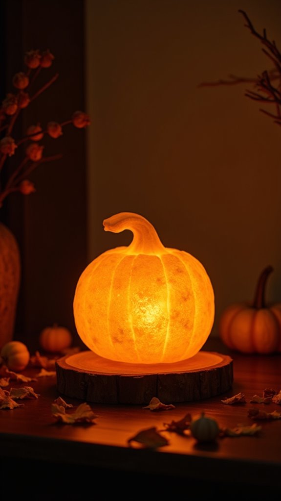 cozy autumn pumpkin lamps