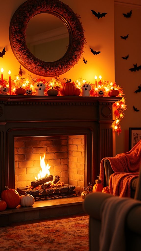 cozy fireplace halloween activities