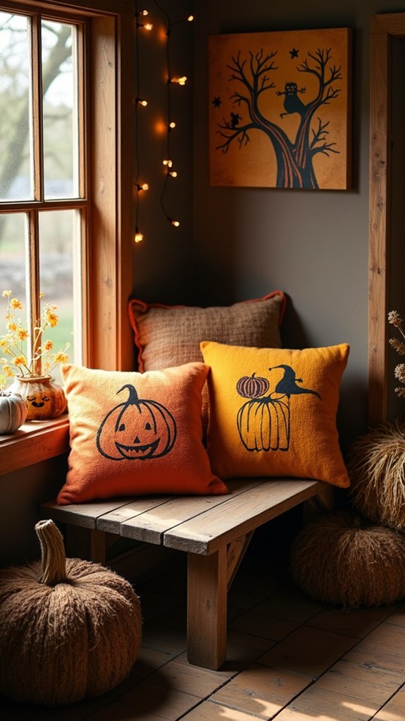 cozy rustic autumn pillows