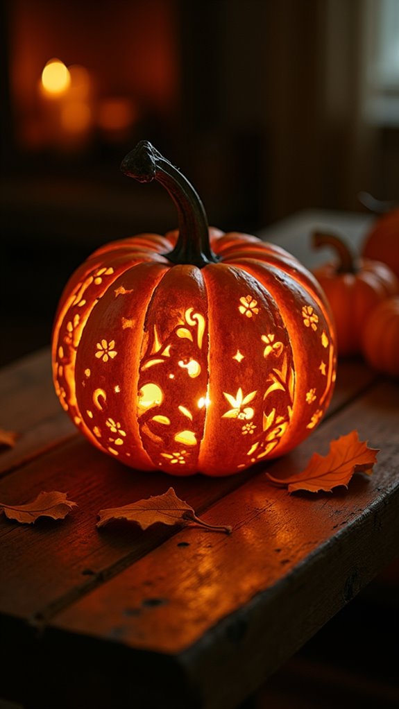 cozy rustic pumpkin light