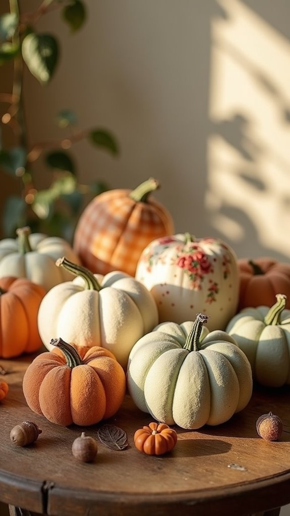 cozy seasonal fabric accents