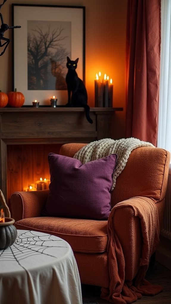 cozy vintage halloween decor