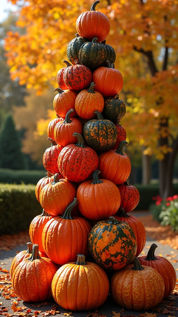 creative autumn pumpkin sculptures