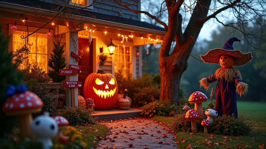creative halloween curb displays