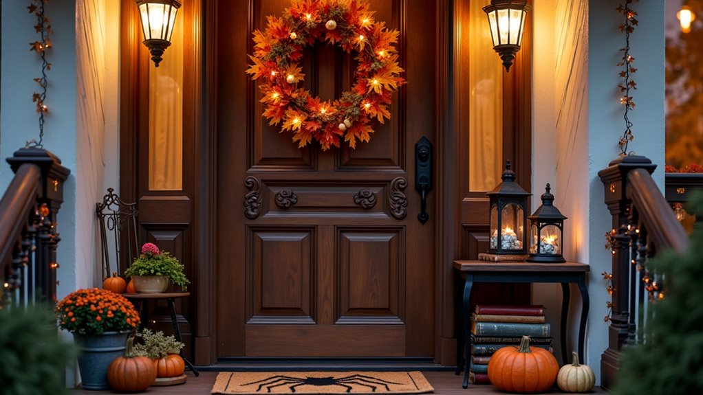 creative halloween door decor