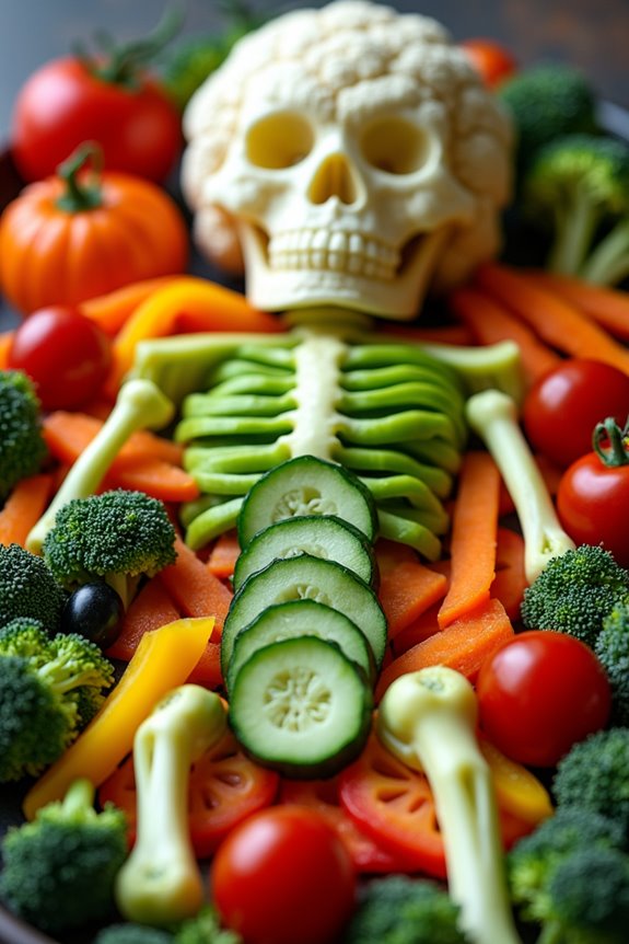 creative halloween veggie platter