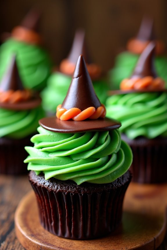 creative witch hat cupcakes