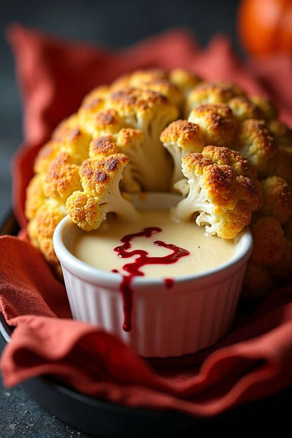 creepy cauliflower brain dip