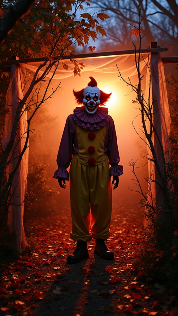 creepy clown halloween display