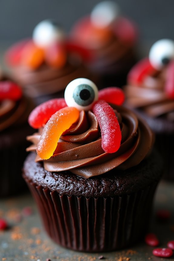 creepy crawly halloween cupcakes delight