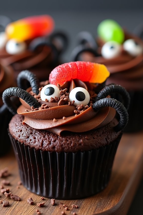 creepy crawly halloween cupcakes delight