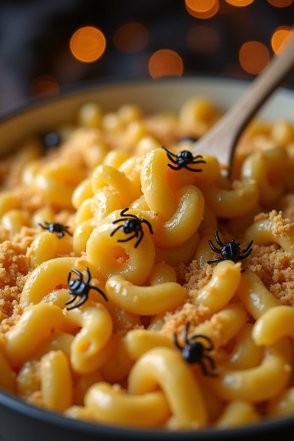 creepy crawly halloween macaroni