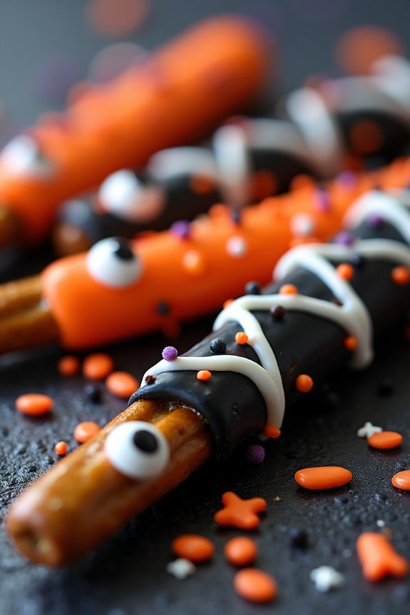 creepy crawly pretzel rods