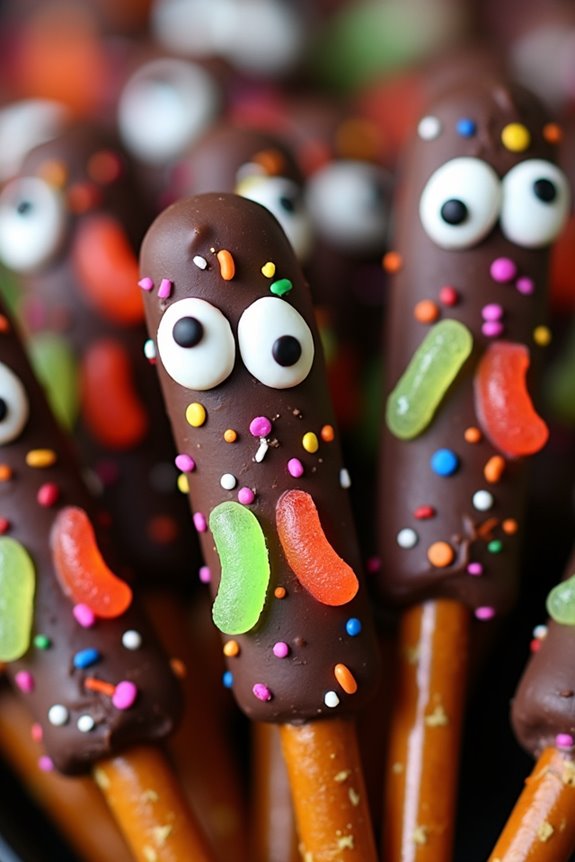 creepy crawly pretzel sticks