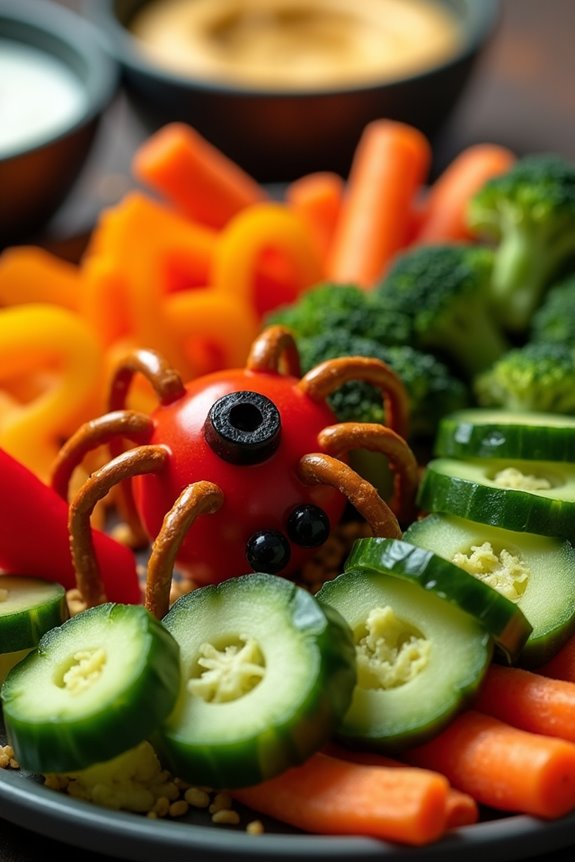 creepy crawly vegetable platter