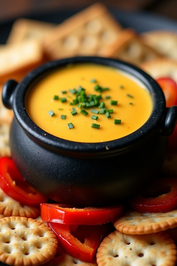 creepy halloween cheese dip