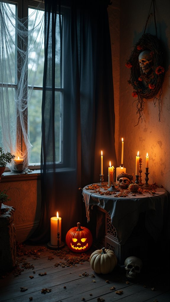 creepy halloween cobweb decorations