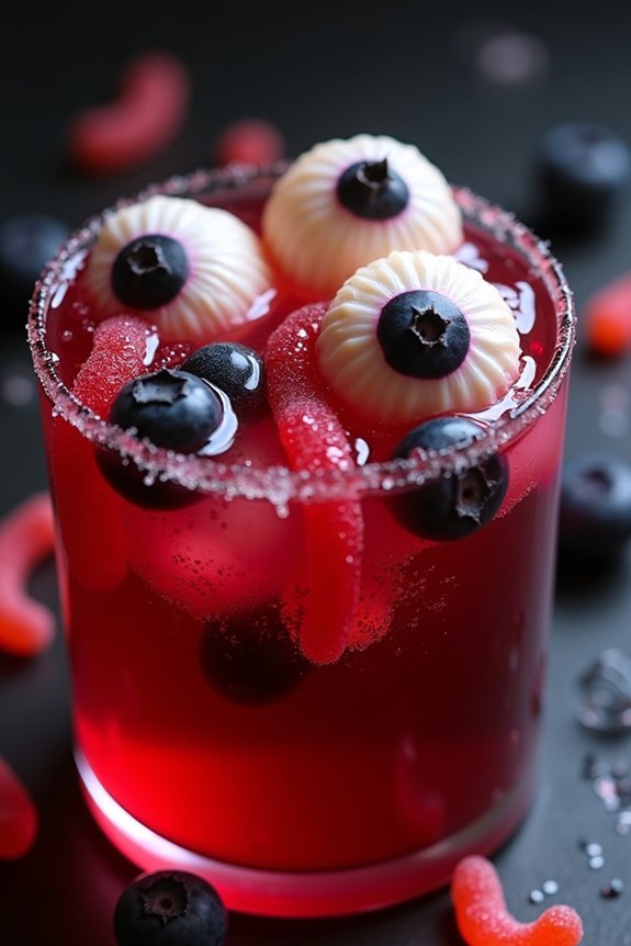 creepy halloween cranberry punch