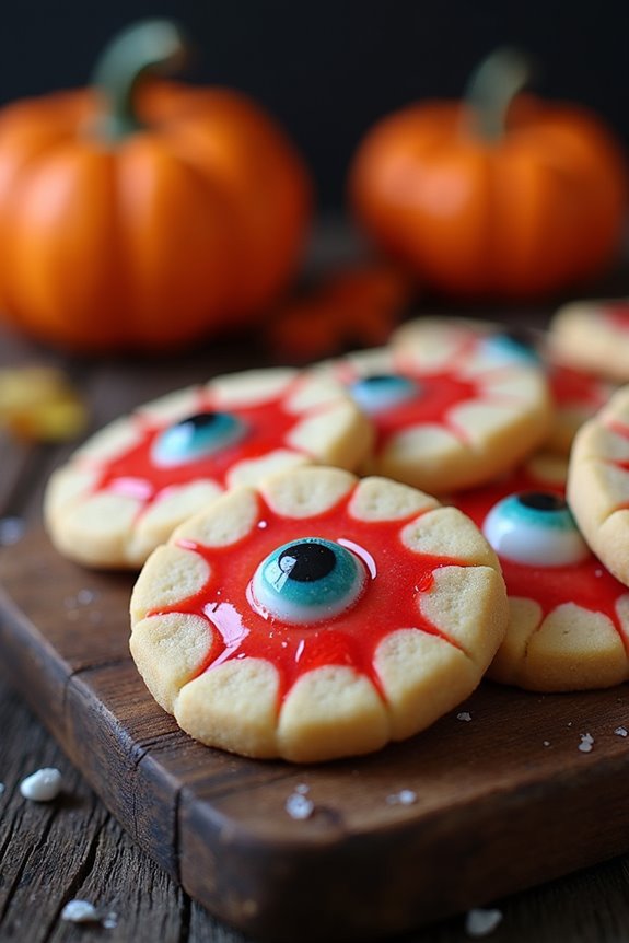 creepy halloween eyeball cookies