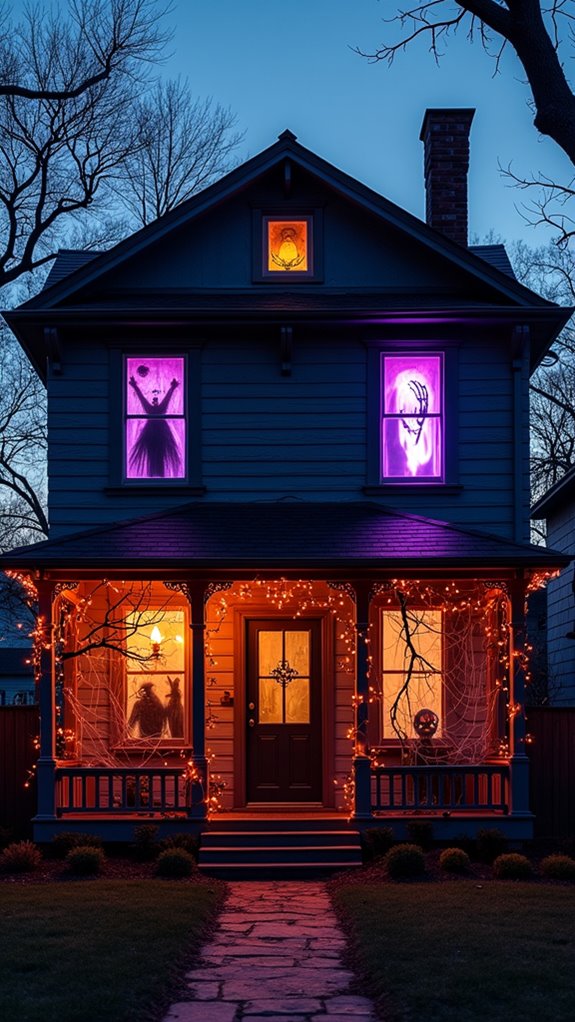 creepy halloween window displays