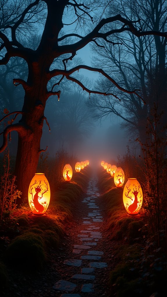 creepy lanterns create ambiance