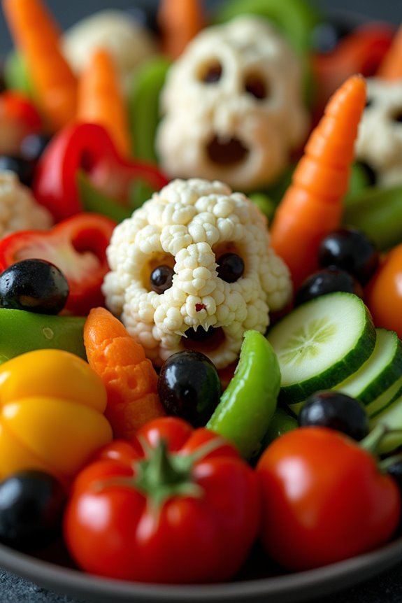 creepy vegetable halloween platter