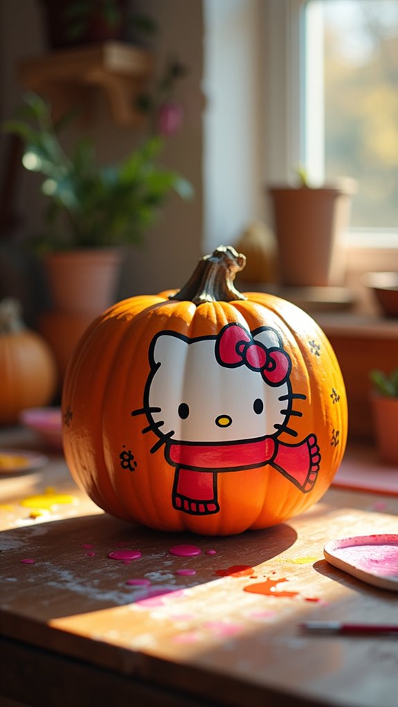 cutesy autumn scarf painting