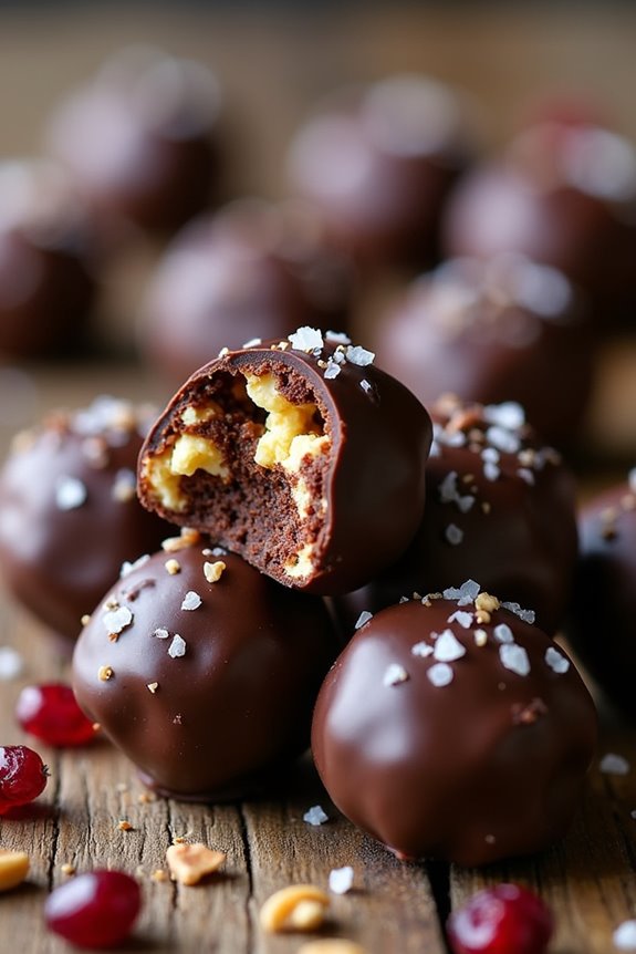 dark chocolate popcorn clusters