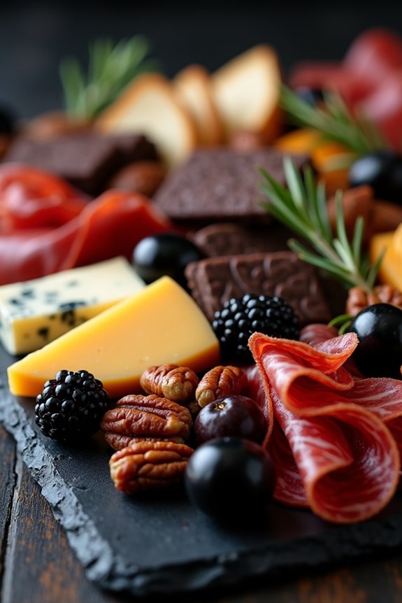 dark halloween charcuterie board