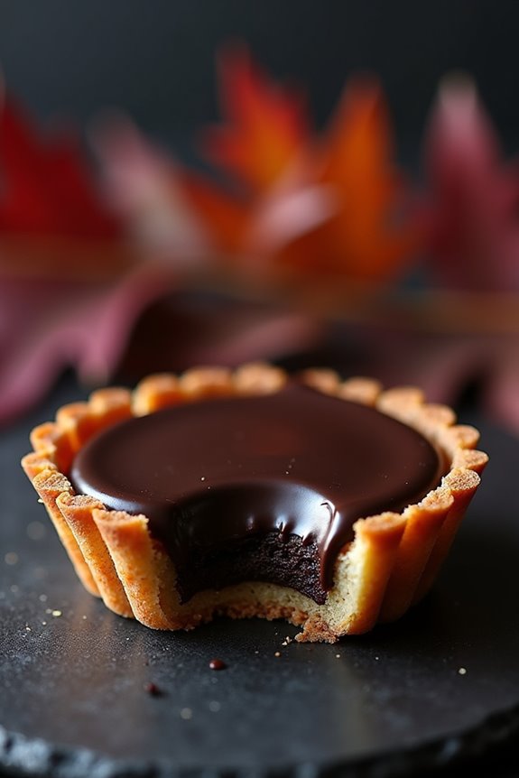 decadent halloween chocolate tart