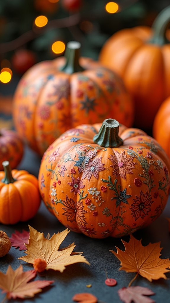 decorative decoupage pumpkin art