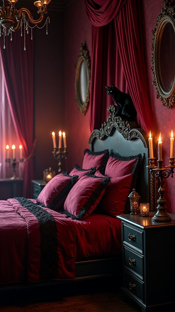 dramatic gothic bedroom sanctuary