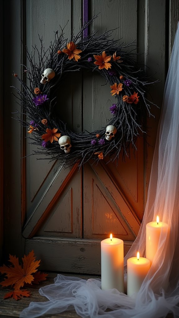 eerie elegant halloween wreaths