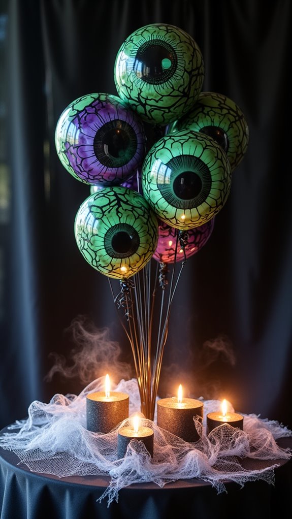eerie eye balloons decoration