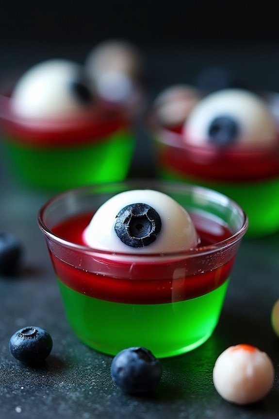 eerie eyeball jello cups