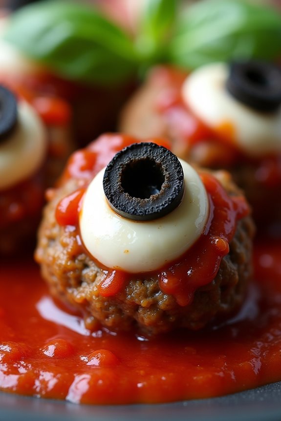 eerie eyeball meatball recipe